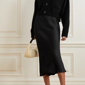 Anine Bing Bar midi silk skirt NWT Black XS